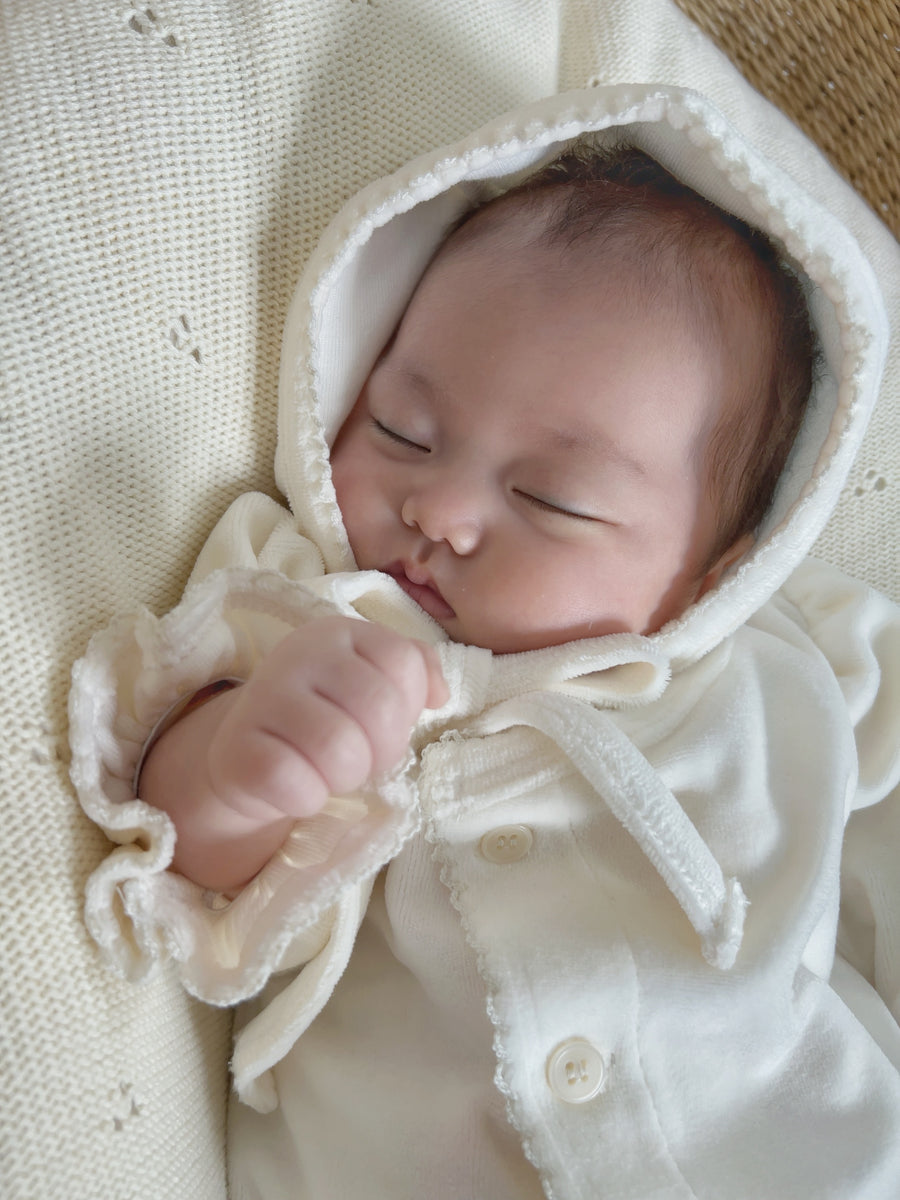 【monbebe】ベロアスノーボンネット