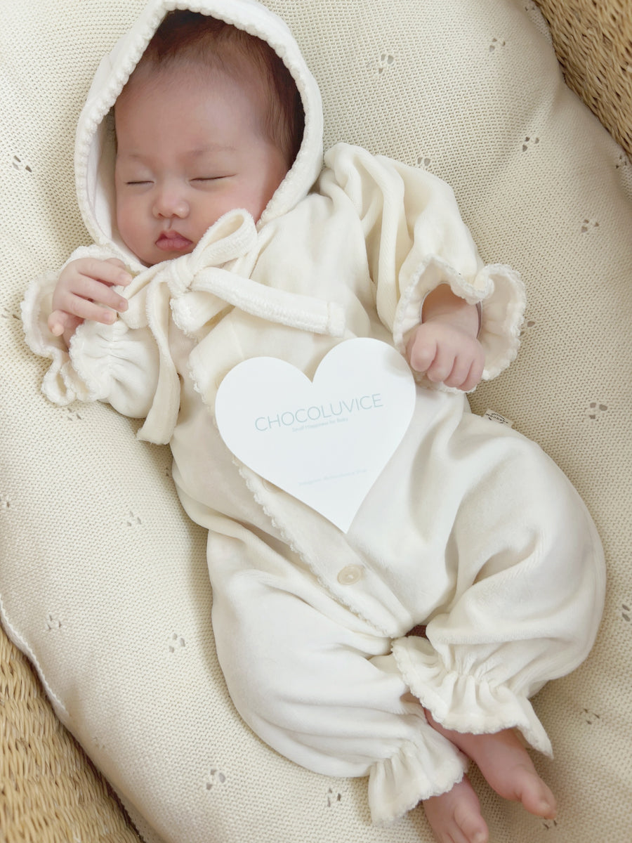 【monbebe】ベロアスノーボンネット