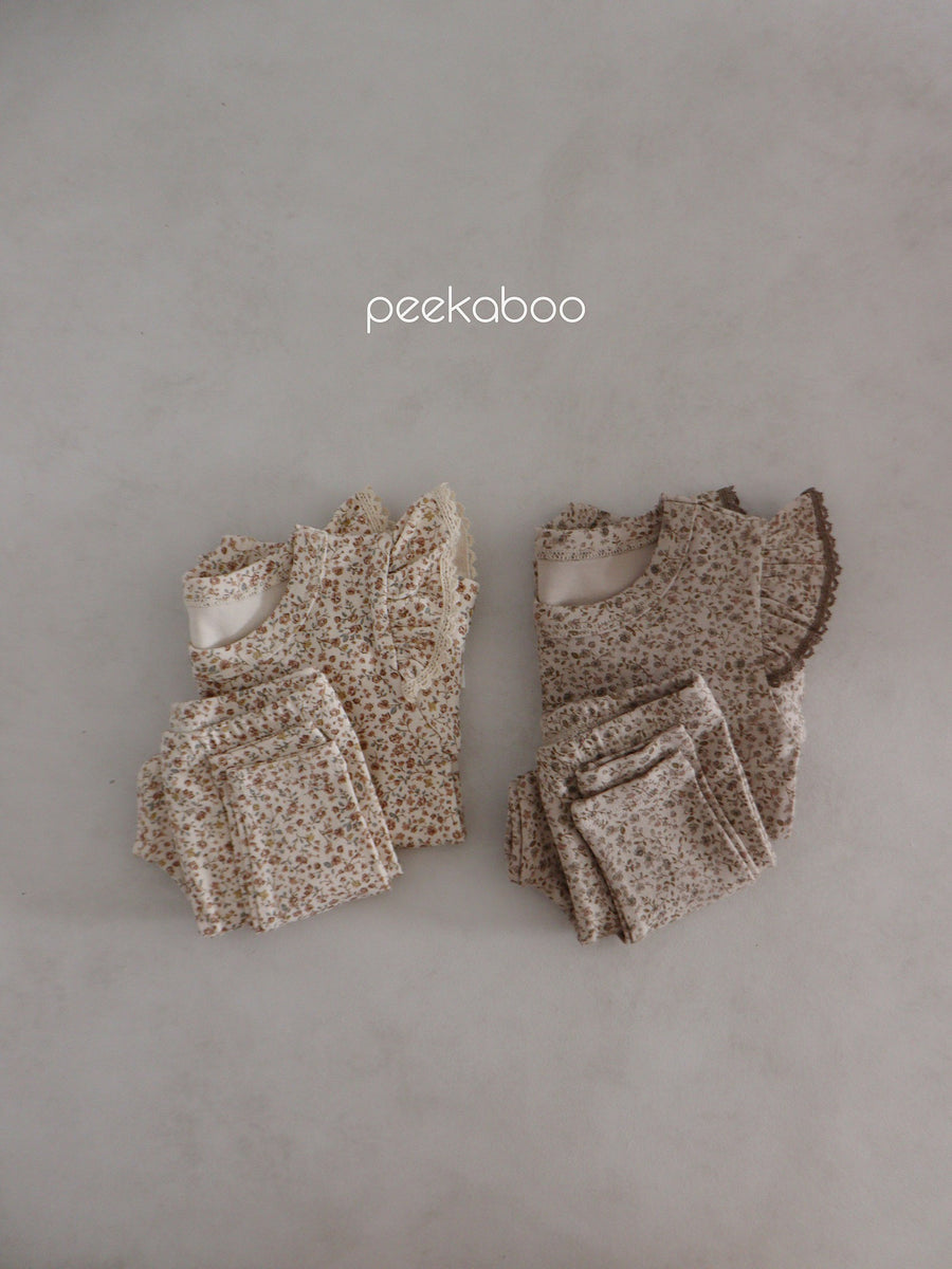 【Peekaboo】 フローラル上下セット