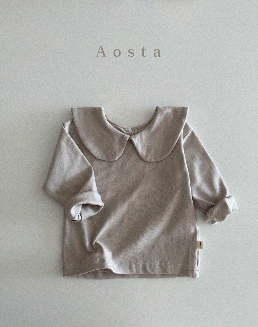 NEW【aosta】 ラウンドカラーTシャツ