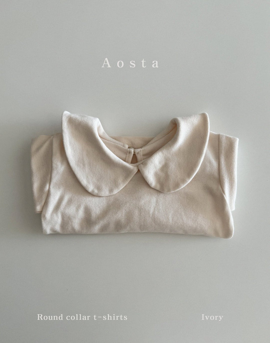 NEW【aosta】 ラウンドカラーTシャツ