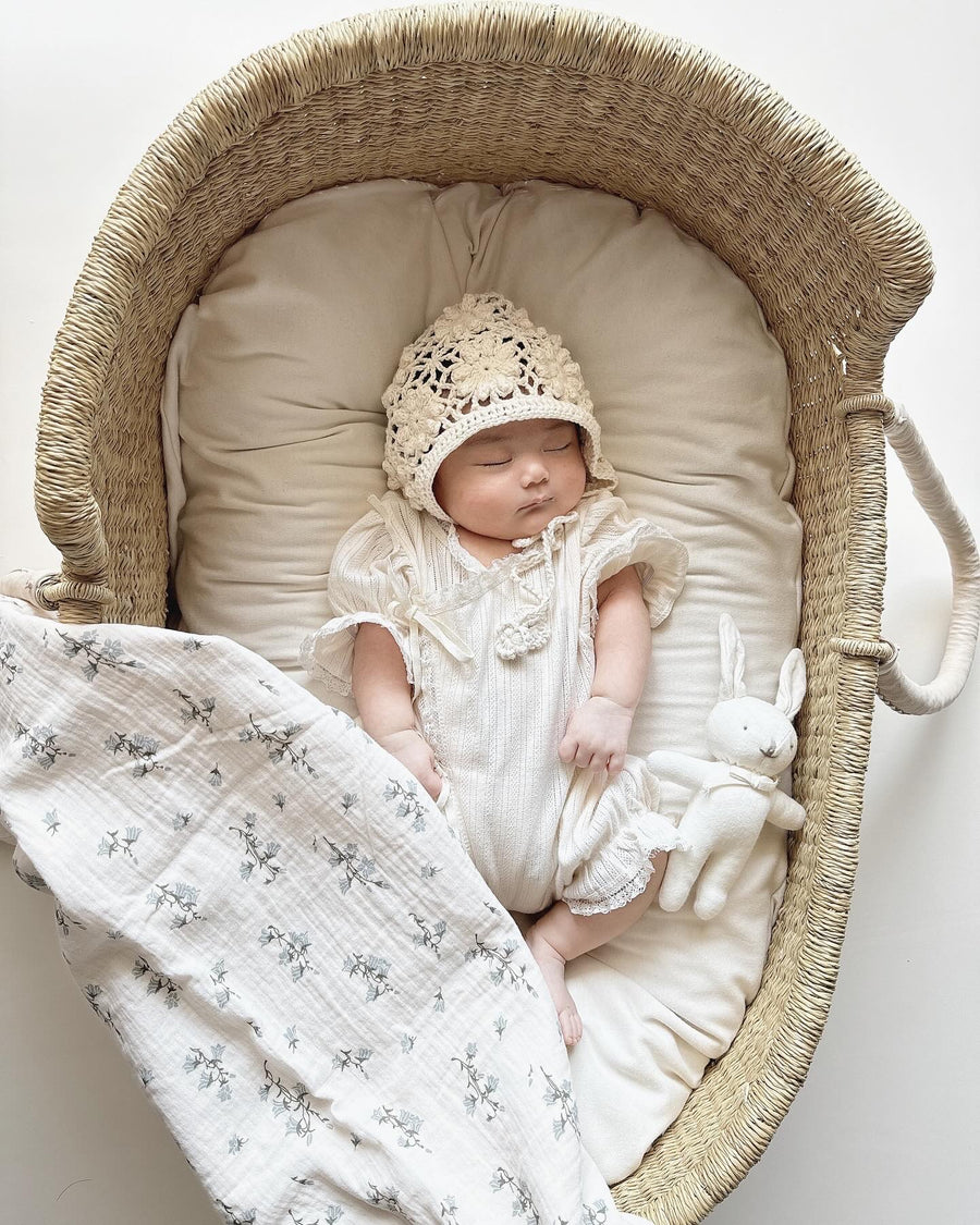 即納【garbo&friends】(ガルボアンドフレンズ）Bluebell Swaddle Muslin Blanket