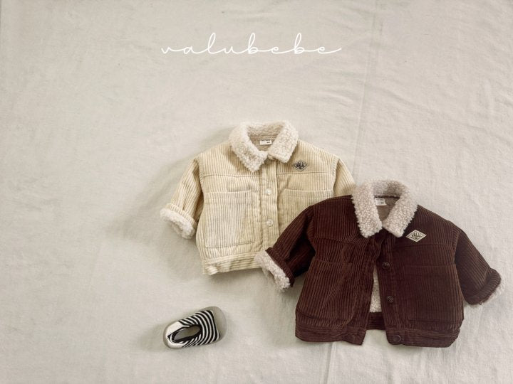 【valubebe】 Corduroy dumbbell jacket (bebe, kids)