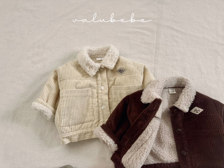 【valubebe】 Corduroy dumbbell jacket (bebe, kids)