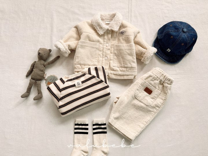 【valubebe】 Corduroy dumbbell jacket (bebe, kids)