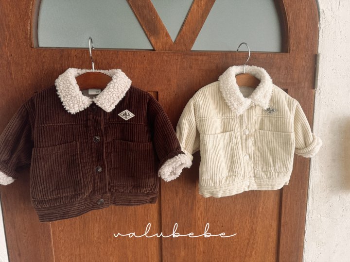 【valubebe】 Corduroy dumbbell jacket (bebe, kids)