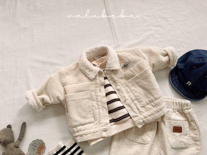 【valubebe】 Corduroy dumbbell jacket (bebe, kids)