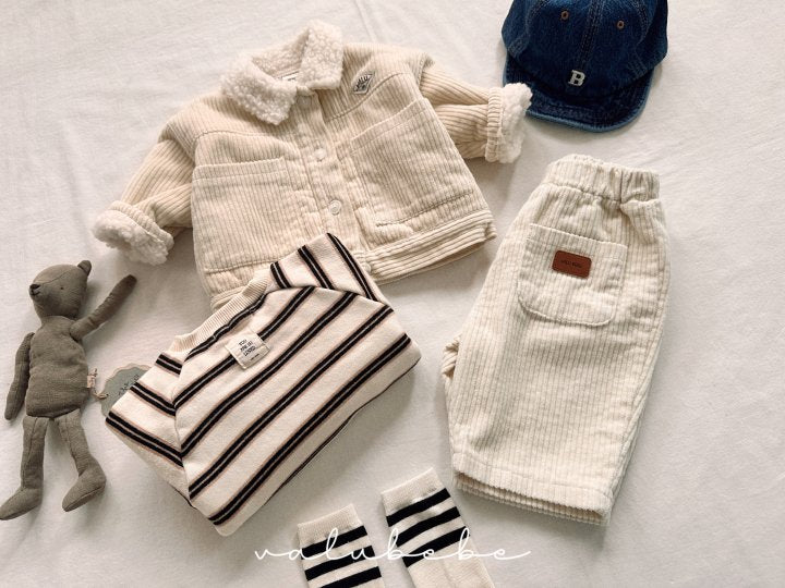 【valubebe】 Corduroy dumbbell jacket (bebe, kids)