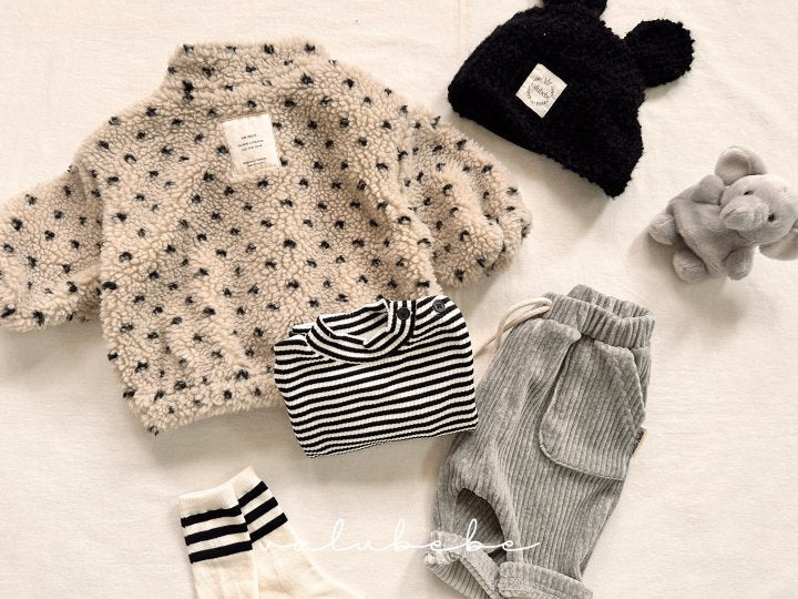 【valubebe】 Striped half-neck tee (bebe, kids)