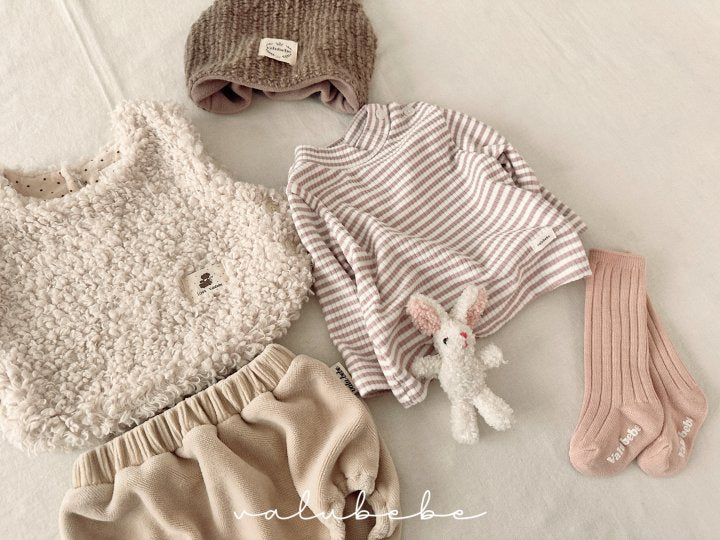 【valubebe】 Striped half-neck tee (bebe, kids)