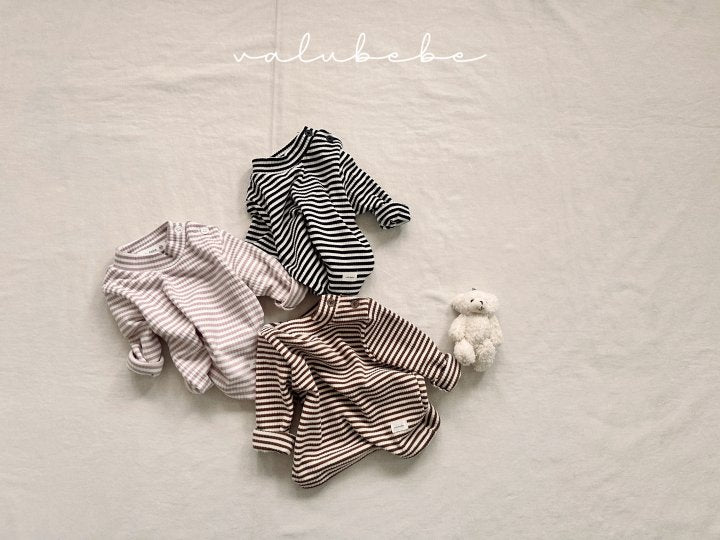 【valubebe】 Striped half-neck tee (bebe, kids)