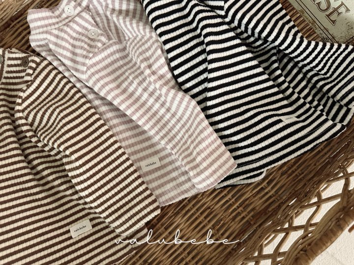 【valubebe】 Striped half-neck tee (bebe, kids)