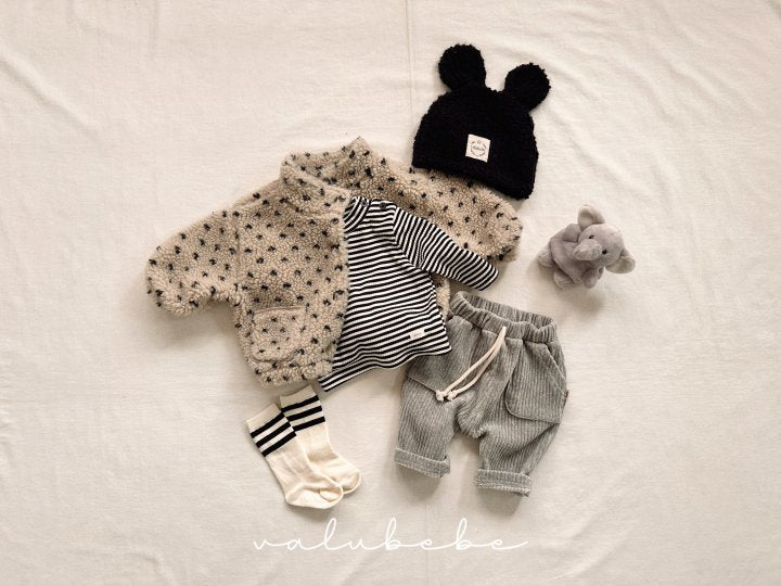 【valubebe】 Striped half-neck tee (bebe, kids)