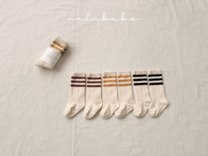 【valubebe】 Basic Line Socks (Bebe)
