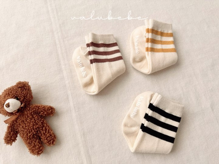 【valubebe】 Basic Line Socks (Bebe)