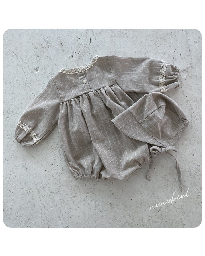 【nunubiel】 lona romper & bonnet