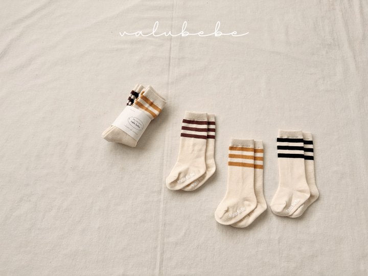 【valubebe】 Basic Line Socks (Bebe)