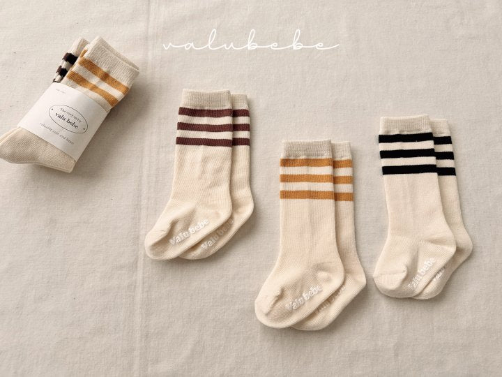【valubebe】 Basic Line Socks (Bebe)