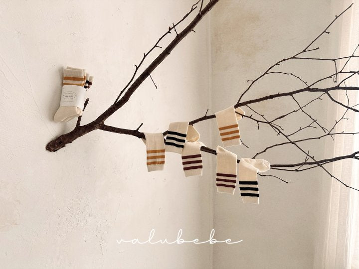 【valubebe】 Basic Line Socks (Bebe)