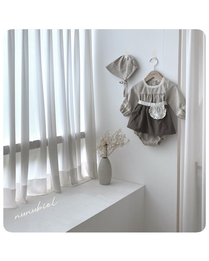 【nunubiel】 lona romper & bonnet