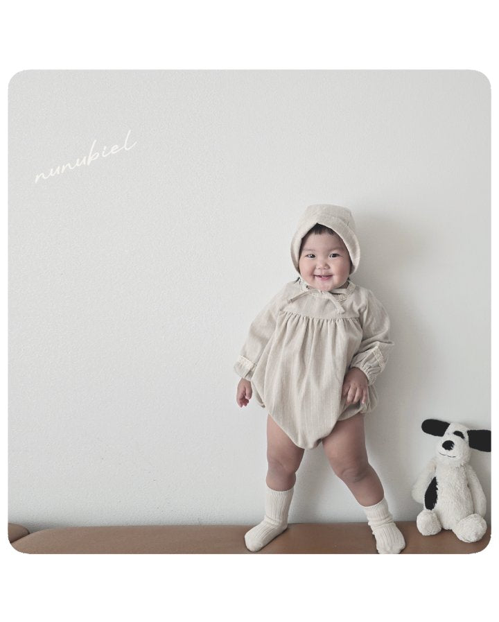 【nunubiel】 lona romper & bonnet