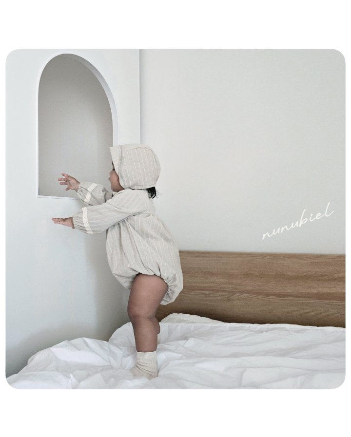【nunubiel】 lona romper & bonnet