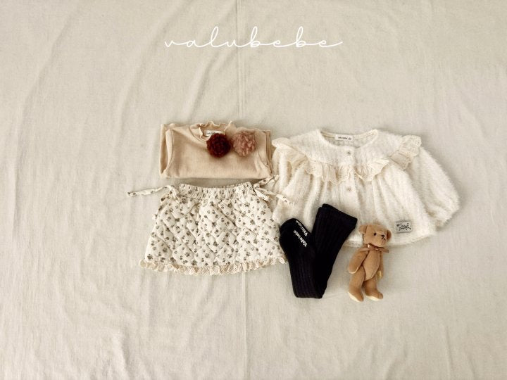 【valubebe】 Lace yoke cardigan (bebe)
