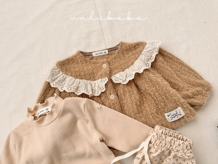 【valubebe】 Lace yoke cardigan (bebe)