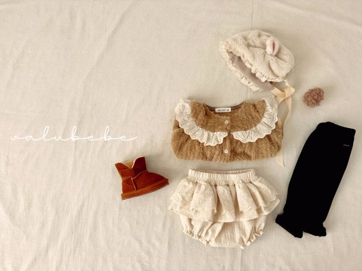 【valubebe】 Lace yoke cardigan (bebe)