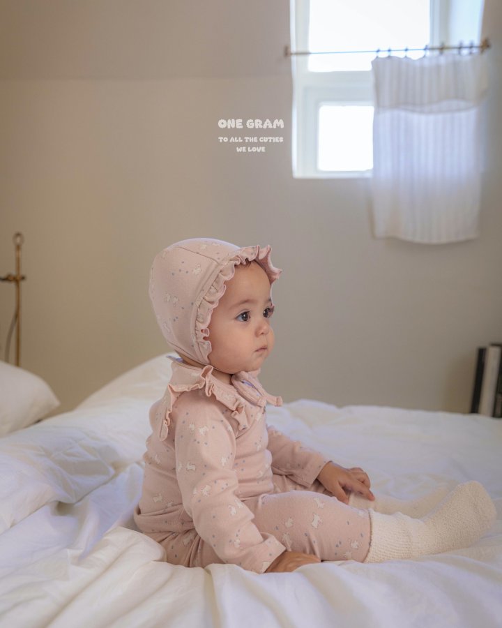 【one gram】 Bunny top and bottom set  ※クーポン使用で表示価格よりさらに10%OFF！9月30日（火）23：59まで！クーポンコード：spt10