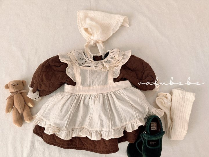 【valubebe】 Dot Collar Quilted One Piece (Bebe)