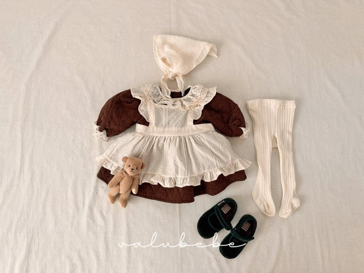 【valubebe】 Dot Collar Quilted One Piece (Bebe)