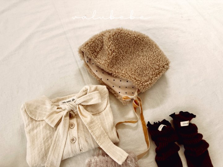 【valubebe】 Dumbbell Double-Sided Bonnet Hat (Bebe)