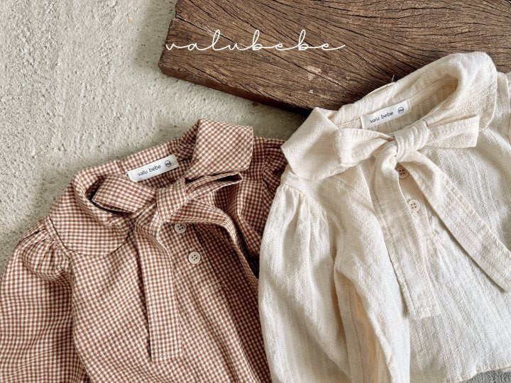 【valubebe】 Net Ribbon Blouse (Bebe)