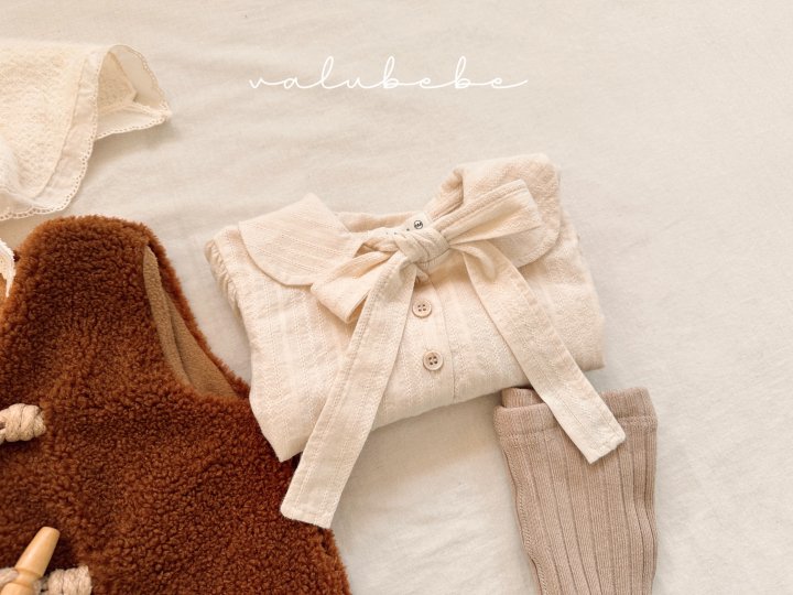 【valubebe】 Net Ribbon Blouse (Bebe)