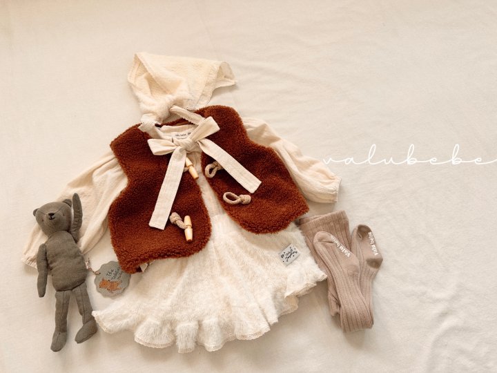 【valubebe】 Net Ribbon Blouse (Bebe)