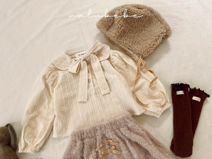 【valubebe】 Net Ribbon Blouse (Bebe)