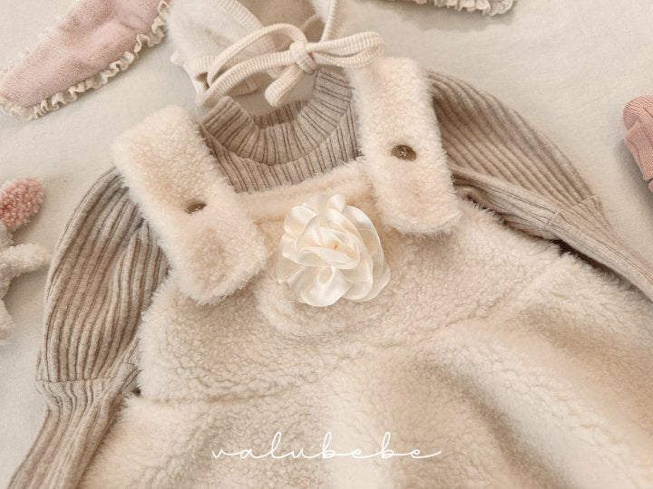 【valubebe】 Flower Dumbell overall Skirt (Bebe)