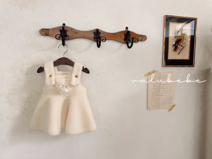 【valubebe】 Flower Dumbell overall Skirt (Bebe)