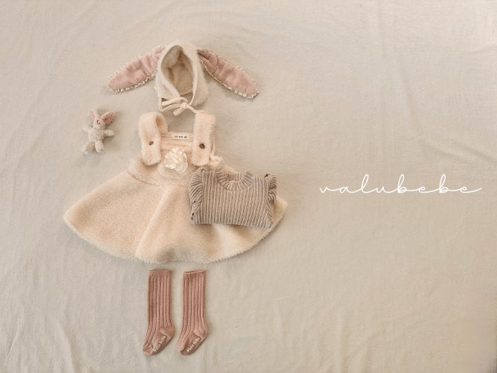 【valubebe】 Flower Dumbell overall Skirt (Bebe)