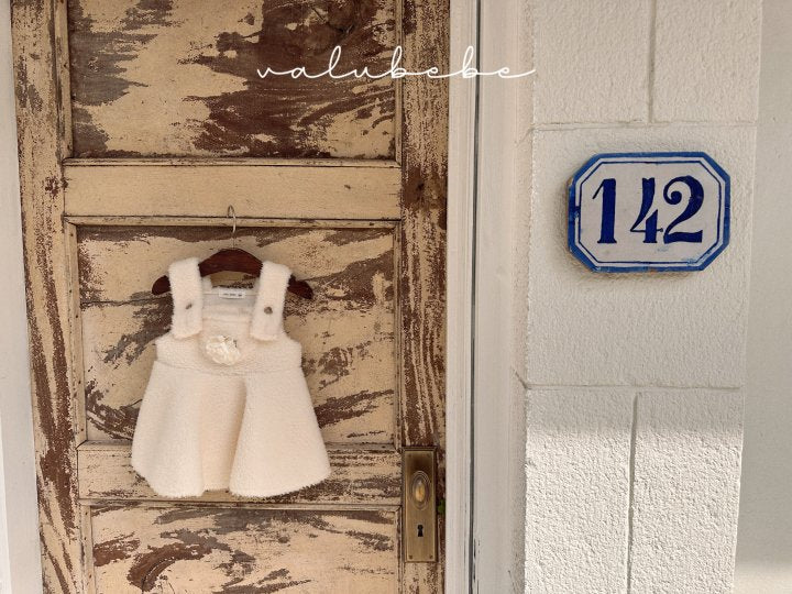 【valubebe】 Flower Dumbell overall Skirt (Bebe)