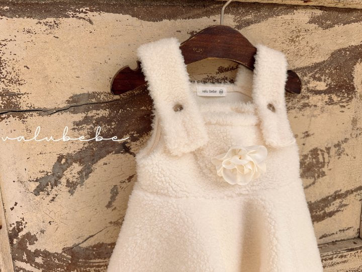 【valubebe】 Flower Dumbell overall Skirt (Bebe)