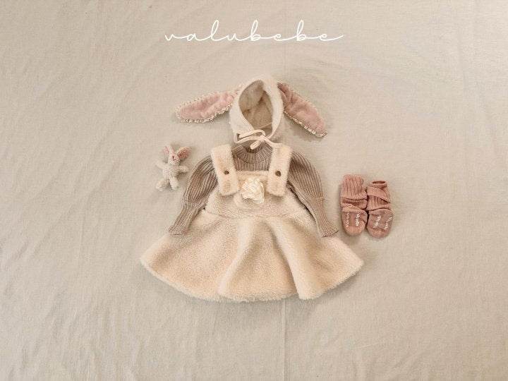 【valubebe】 Flower Dumbell overall Skirt (Bebe)