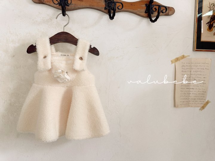 【valubebe】 Flower Dumbell overall Skirt (Bebe)