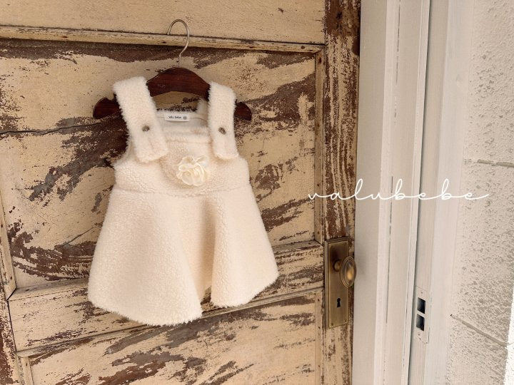 【valubebe】 Flower Dumbell overall Skirt (Bebe)