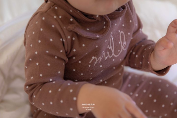 【one gram】 Milk top and bottom set  ※クーポン使用で表示価格よりさらに10%OFF！9月30日（火）23：59まで！クーポンコード：spt10