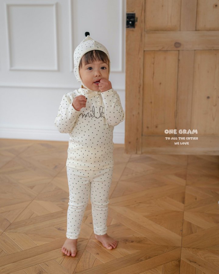 【one gram】 Milk top and bottom set  ※クーポン使用で表示価格よりさらに10%OFF！9月30日（火）23：59まで！クーポンコード：spt10