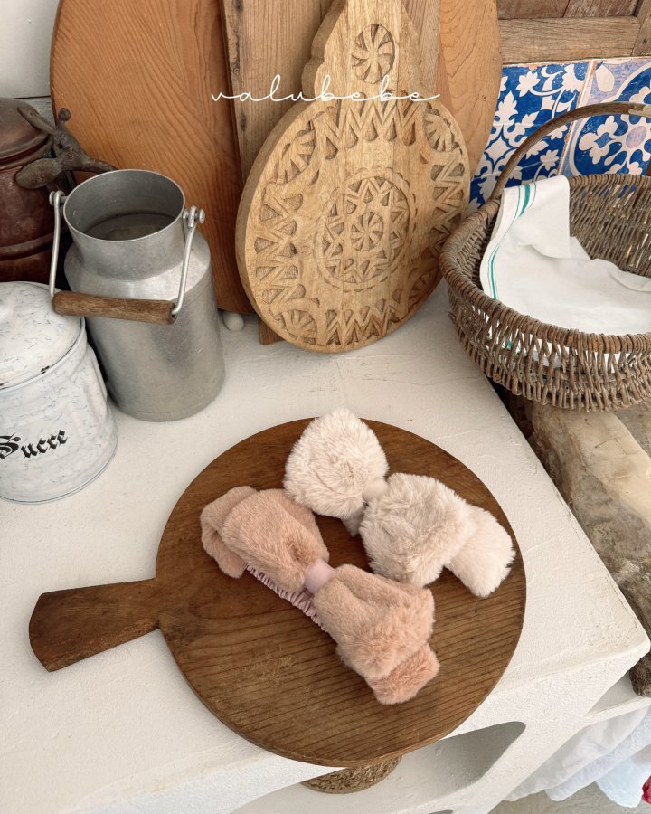 【valubebe】 Fur Ribbon Hairband 25 (Bebe)