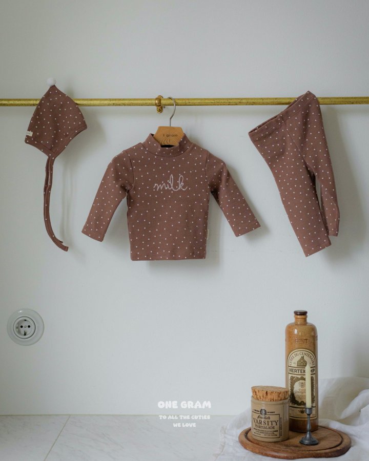 【one gram】 Milk top and bottom set  ※クーポン使用で表示価格よりさらに10%OFF！9月30日（火）23：59まで！クーポンコード：spt10