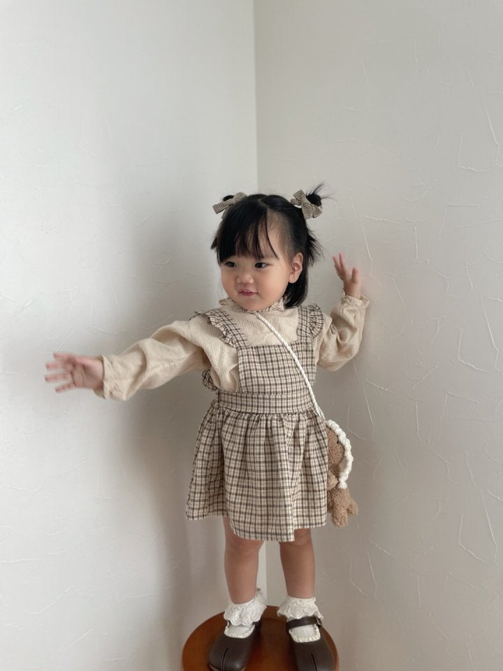 【mimi market】 Check over all rompers